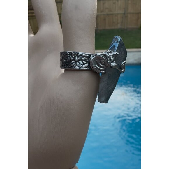 Handcrafted Quartz Ring & Vintage Spoon Handle & Silver Blend Boho Metalwork 9 - Picture 9 of 14